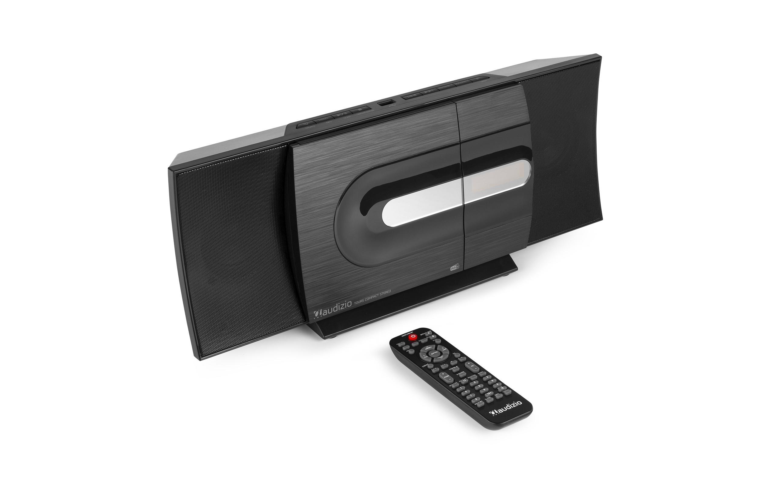 Radio/CD-Player Tours Schwarz<br>Kompaktes Stereo-HiFi-System mit USB und CD-Player