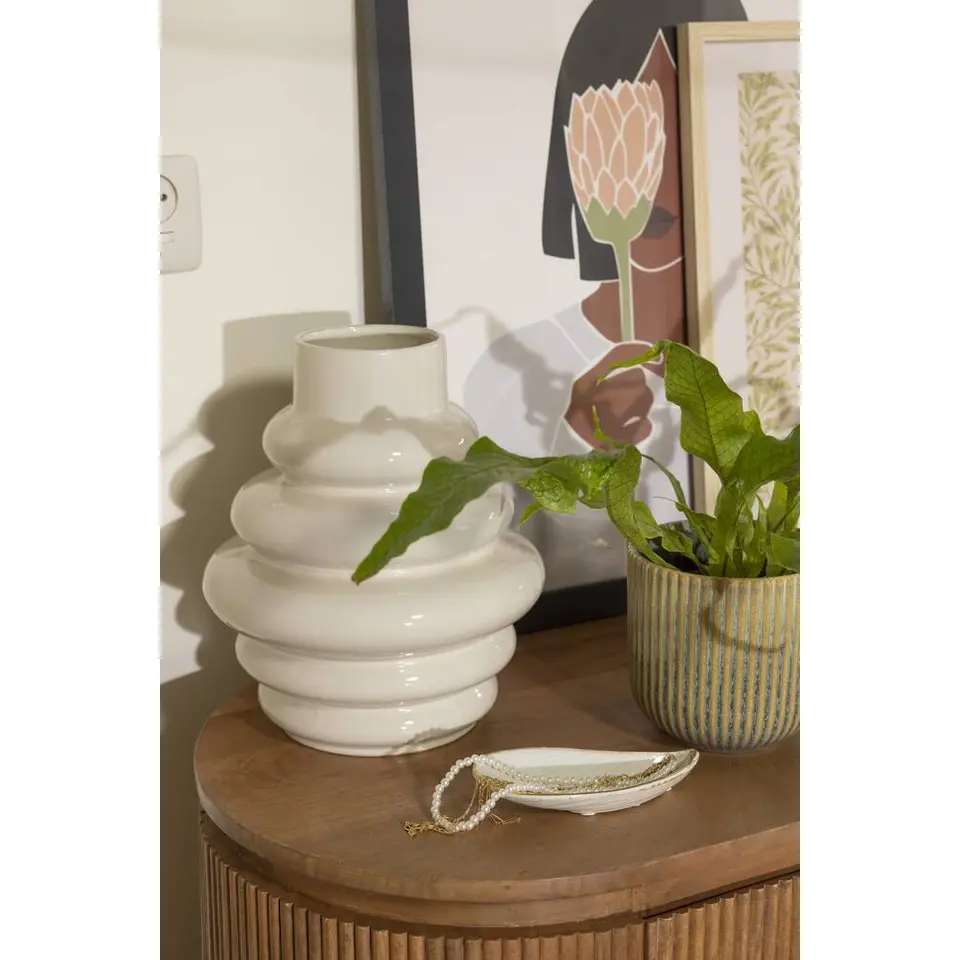 Vaas Arnica - off-white - keramiek - 30xØ25 cm