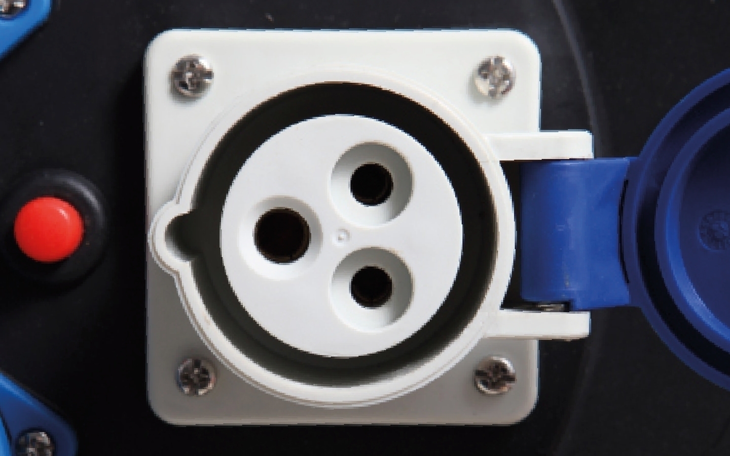Brunner Drummer Rubber Kabeltrommel CEE-Stecker auf 2 Schutzkontakt-Steckdosen / 1 CEE Steckdose mit Überlastungsschutz 25 m / 2,5 mm²