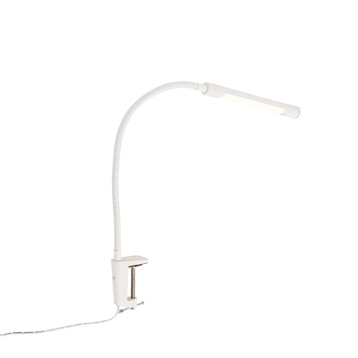 Klem bureaulamp wit incl. LED met touch dimmer - Lionard