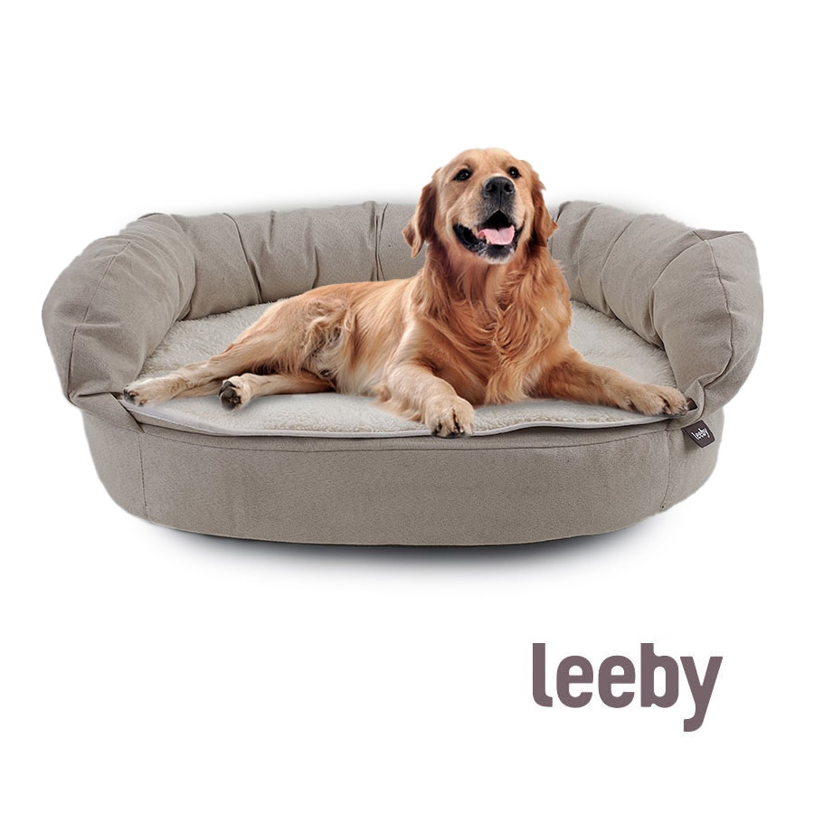Sofá ortopédico viscoelástico para cães Leeby Brown