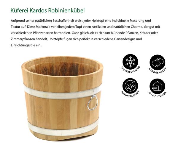 Küferei Kardos Robinienkübel, rund