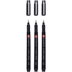 ROYAL TALENS Feutre Pigment Fineliner Bold, set de 3, noir