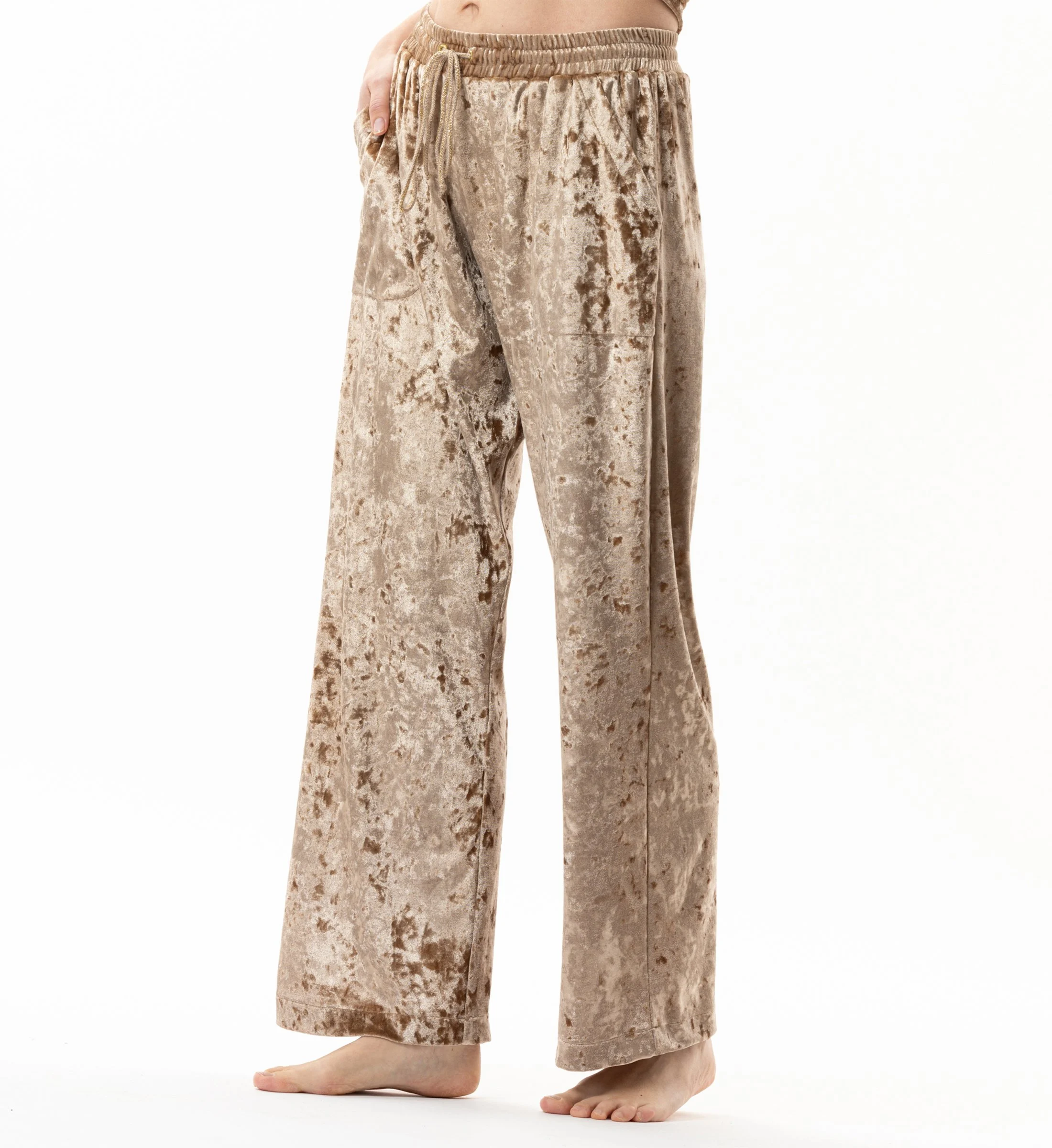 PLATINE 880 - Pantalon en panne de velours | Marron