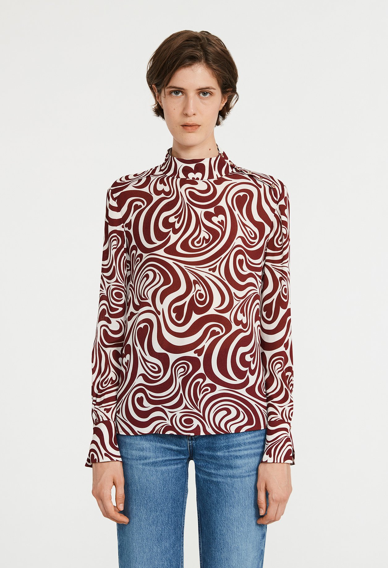 Blouse imprime coeur