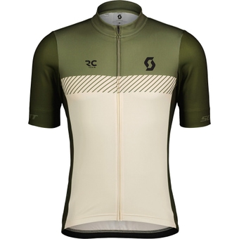 Scott RC Team Kurzarmtrikot Hay Green / Cotton White Herren