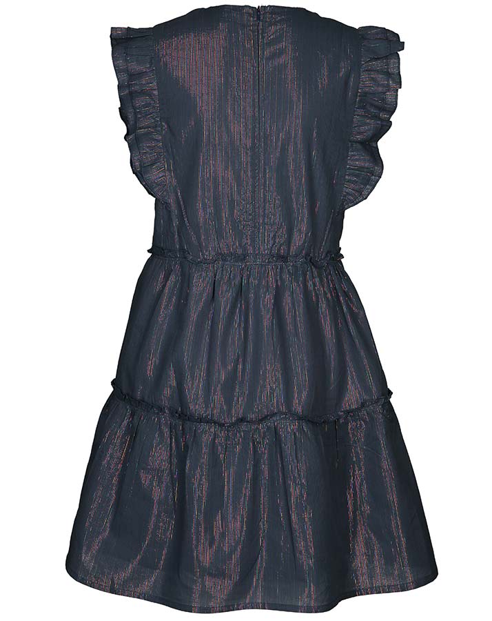 Kleid PATERIA mit Glitzerstreifen in dunkelblau