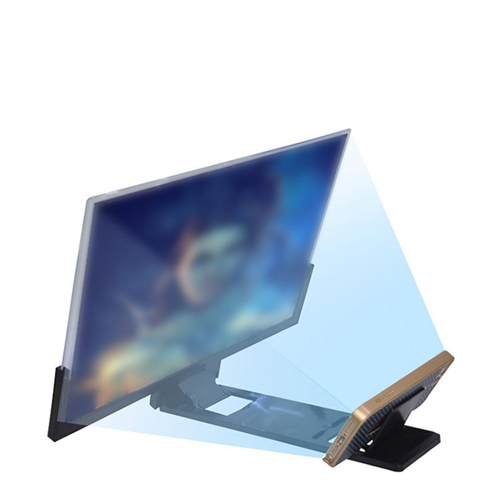 Faltbare 3D Handy Lupe 14 Zoll Heimkino Bildschirm Vergrösserungsglas Screen Projektor - Schwarz