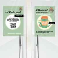 Etiquette d'affichage vitrophanie diamètre 200 mm blanc - Boîte de 10