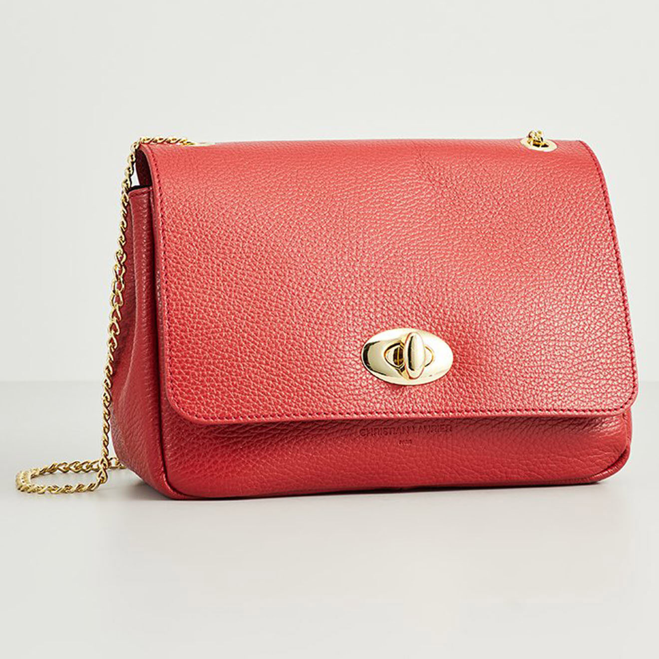 Christian Laurier Sac bandoulière en Cuir Celin bordeaux - 24x16x10 cm