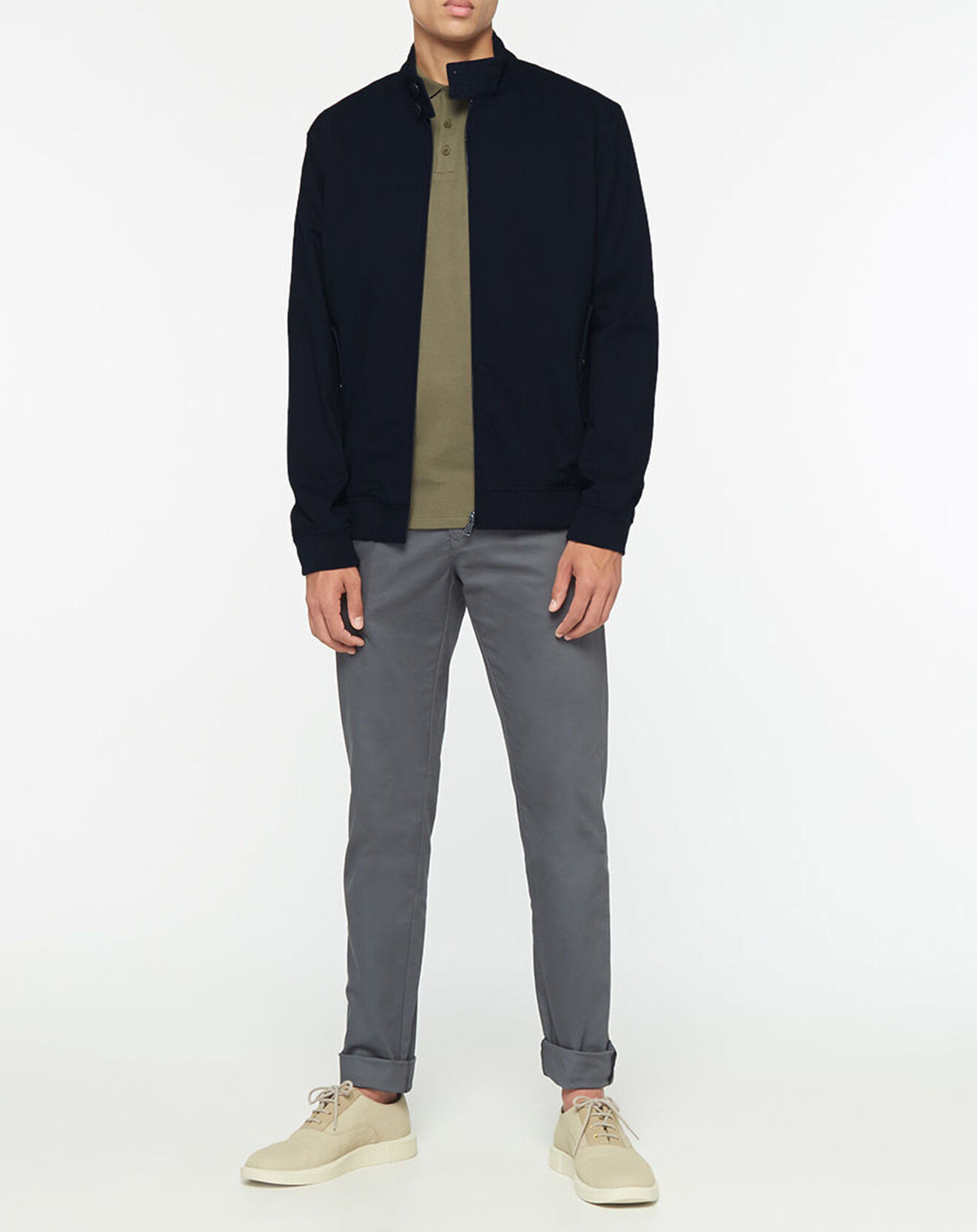 Galeries Lafayette Blouson Harrington Larton bleu marine