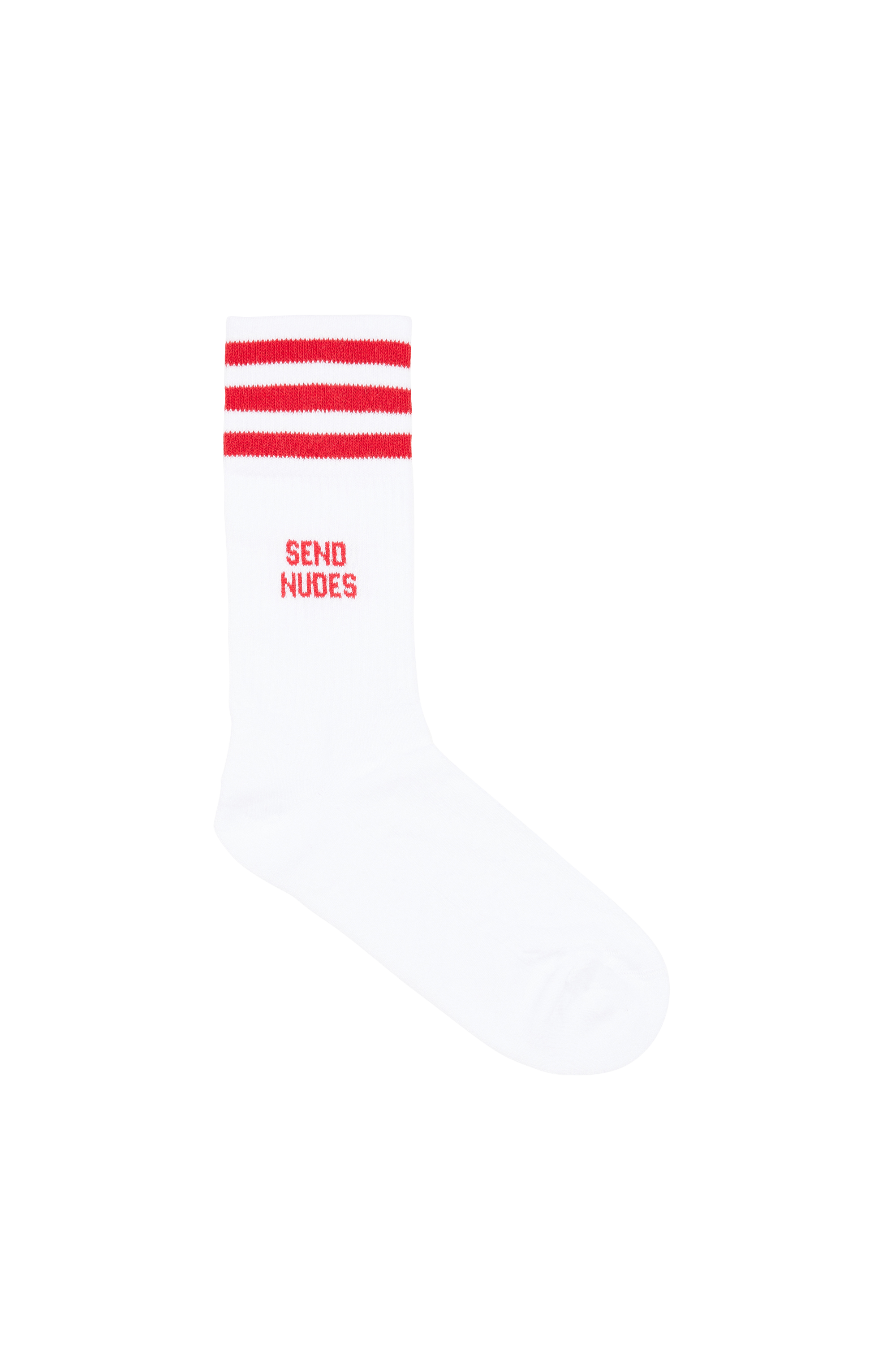 MOTHER SOCKER Chaussettes SEND NUDES Blanc