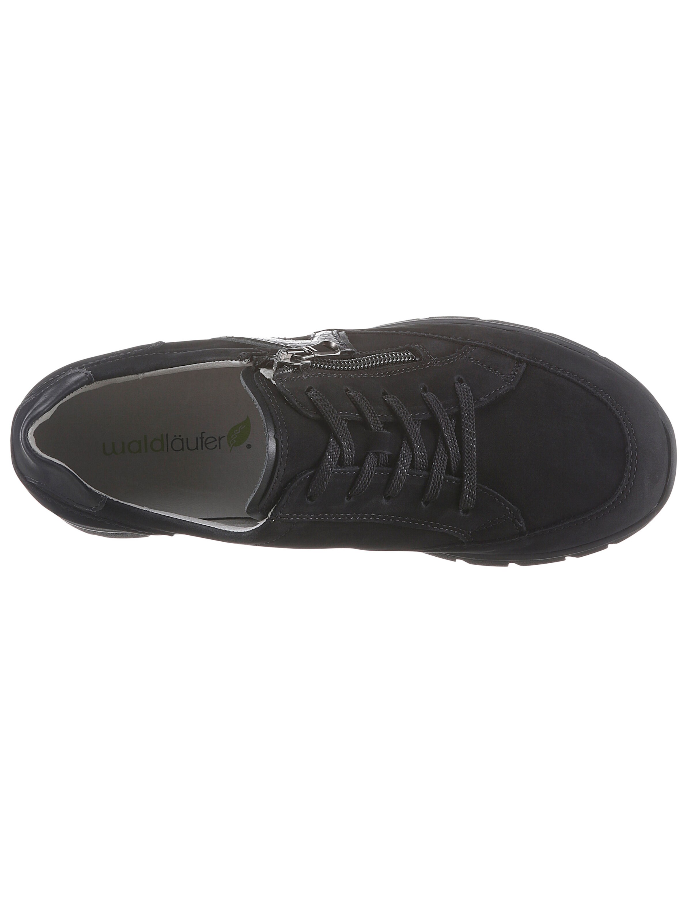 Waldläufer Schnürschuh in schwarz