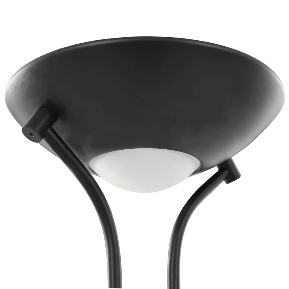 vidaXL - Vloerlamp - Zwart - Staal