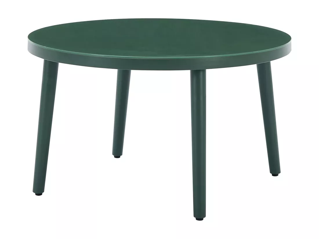 Salon de jardin en aluminium : canapé 2 places, 2 fauteuils et 2 tables basses - Vert sapin - KUTO de MYLIA