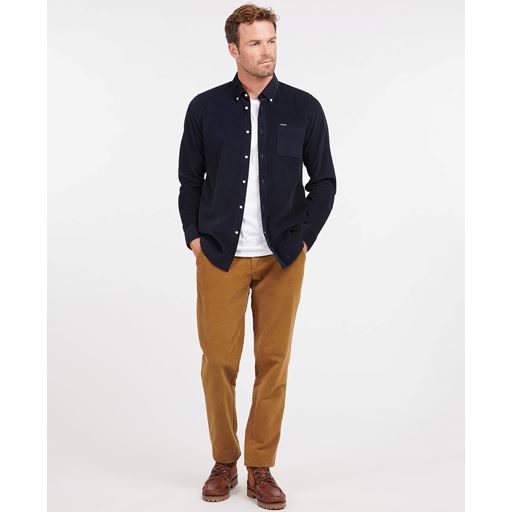 Barbour Ramsey Tailored Skjorte, Navy, L