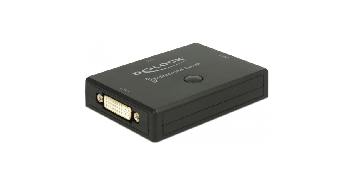 DeLOCKDVI 2 - 1 Switch bidirectional 4K 30 Hz dvi switch  (Zwart)