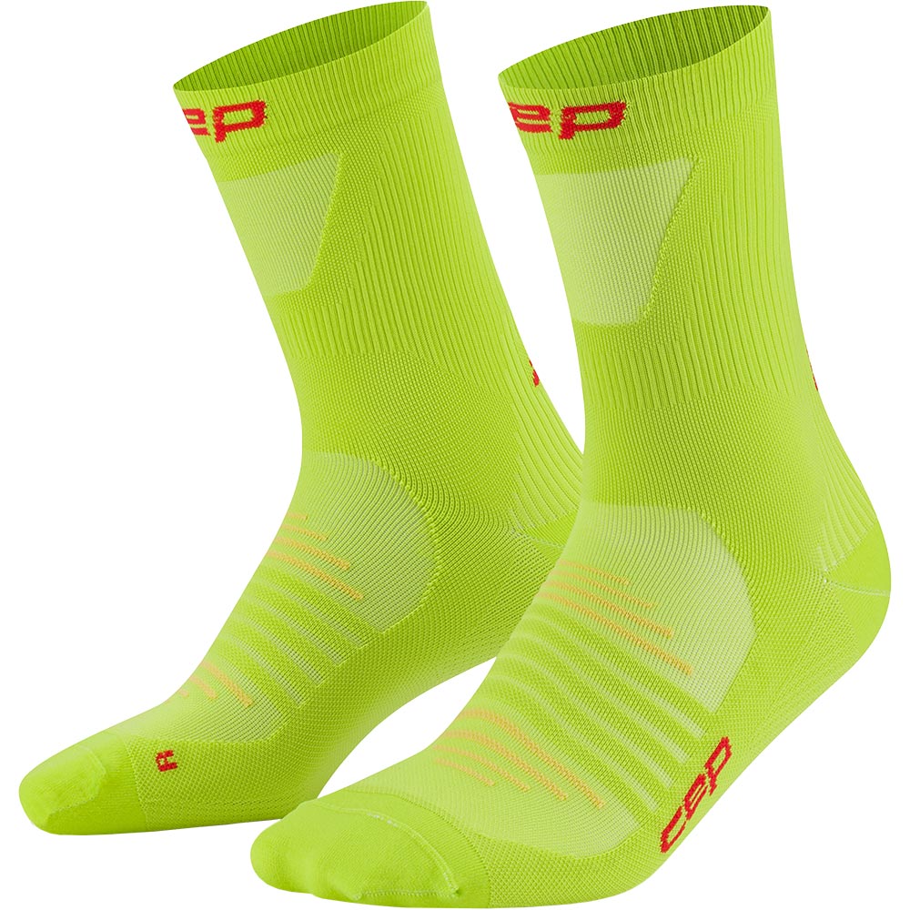 CEP Core Run Ultralight Mid Cut Compression Socken Damen lime