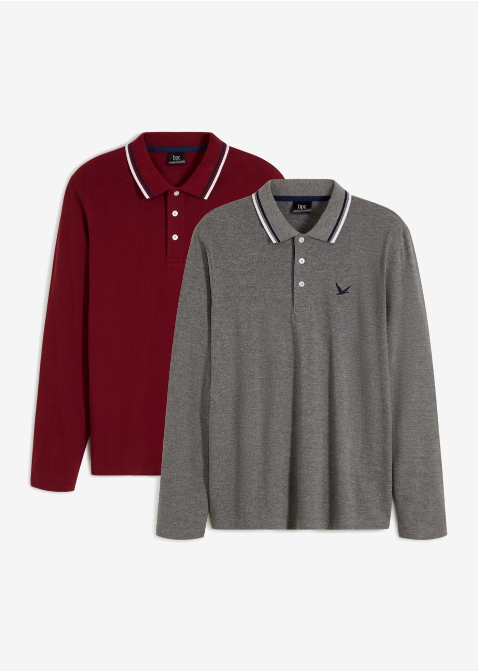 Lot de 2 polos manches longues