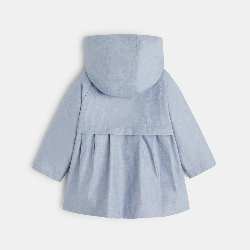Manteau à capuche 3 en 1 bleu bébé fille