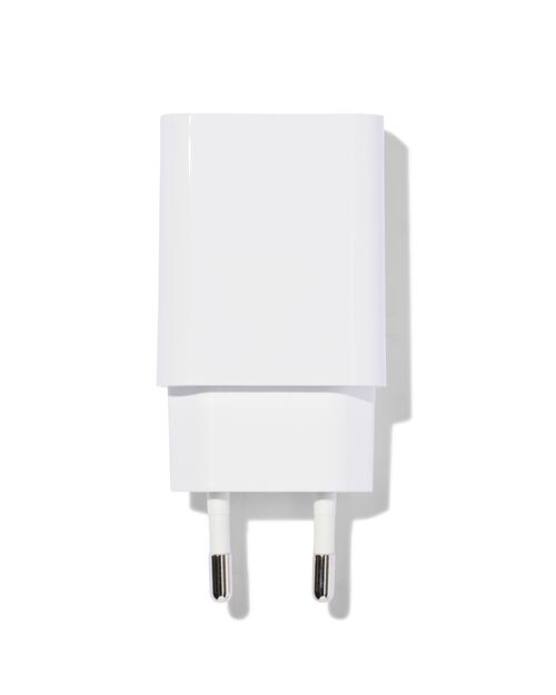 chargeur USB 2,1A avec 2 ports blanc