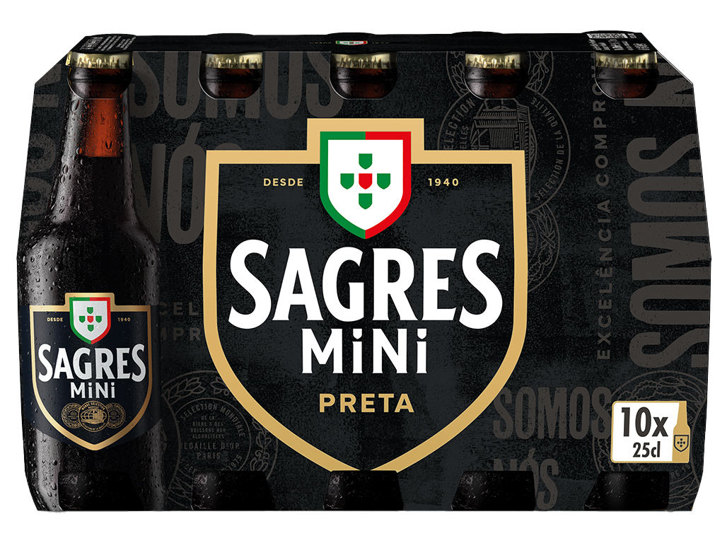 CERVEJA PRETA SAGRES 10X0.25L