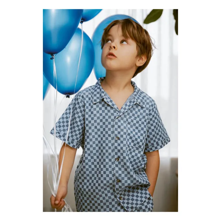 Fliink Chemise Hurlum Carreaux Tencel | Bleu ciel