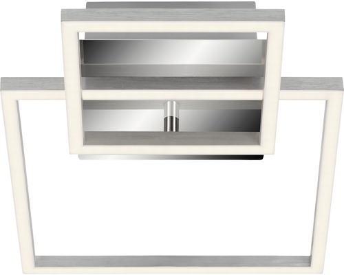 LED plafondlamp, dimbaar, 19,6W, 1500 lm, 3000 K, 35x26 cm, aluminium/chroom