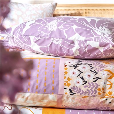 Linge de lit patchwork de fleurs - BECQUET CRÉATION