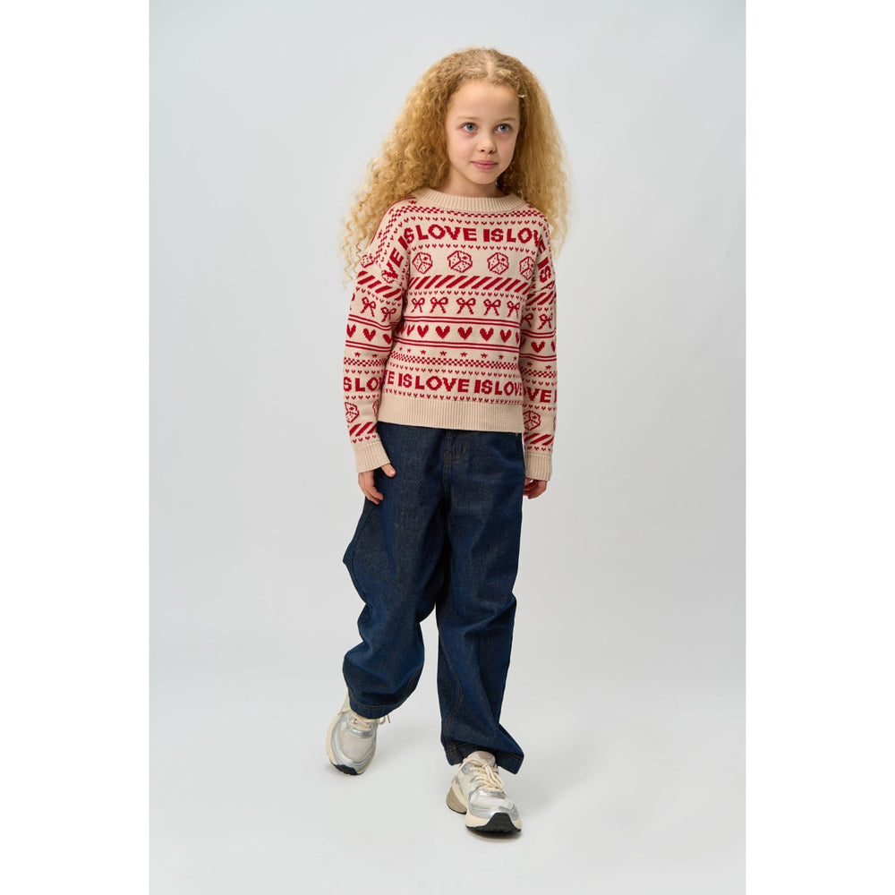 Køb The New Gardenia AOP Raline Jacquard Pullover
