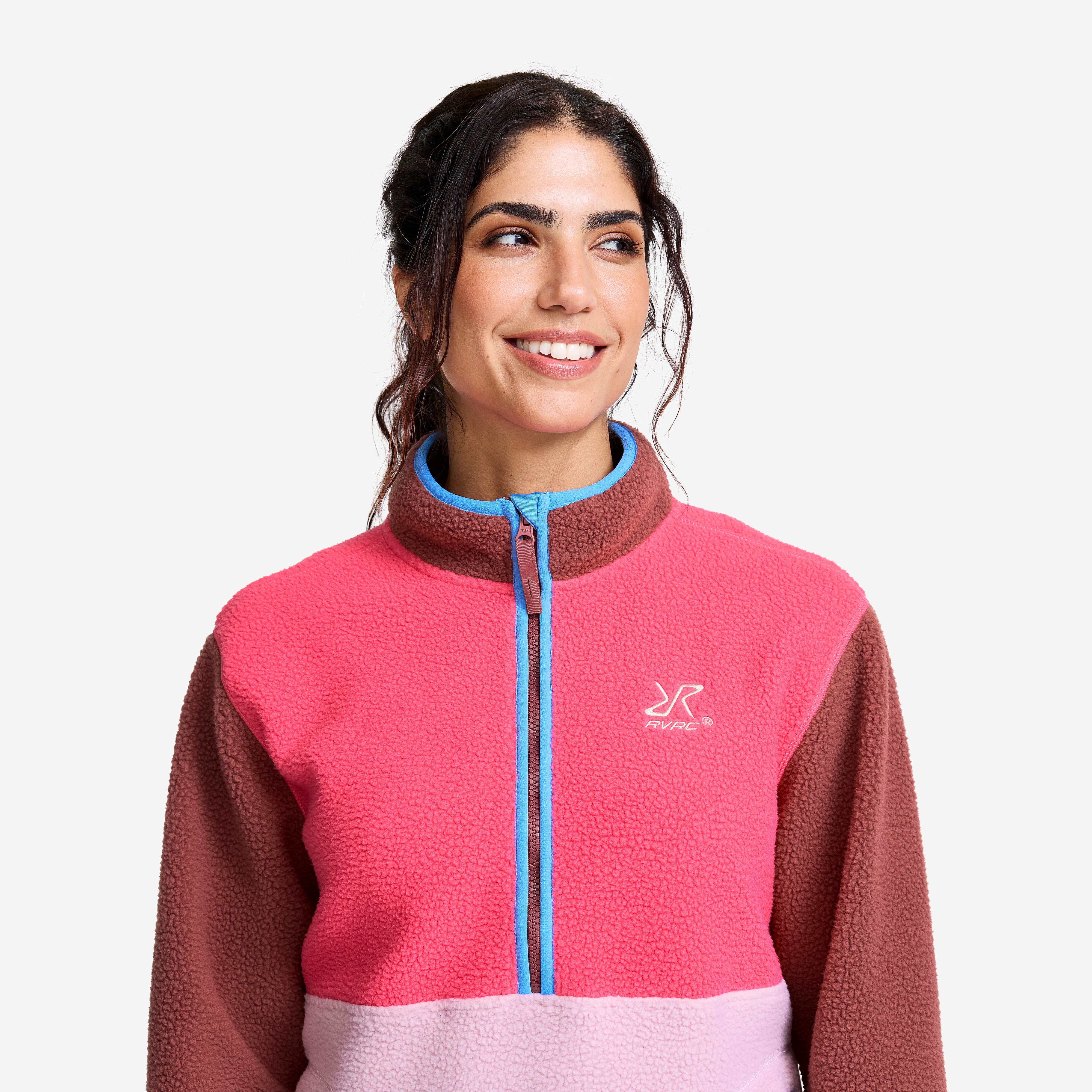 Canyon Half-zip Pile Fleece Dame Apple Butter/Fandango Pink