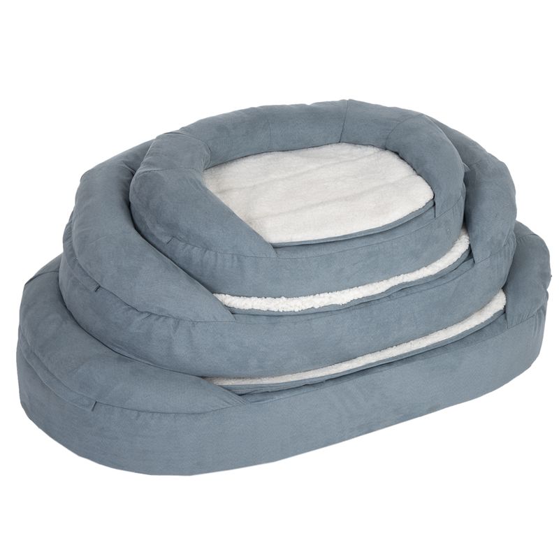 Panier ovale Memory, gris