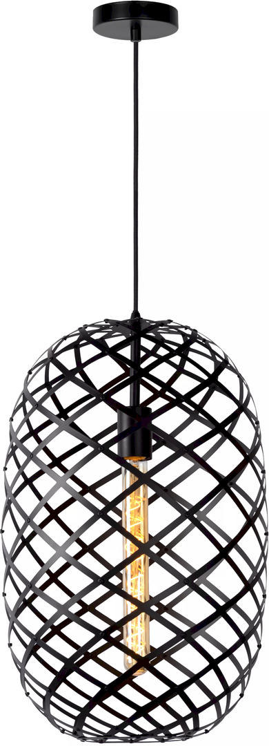 Lucide   Wolfram Zwart Hanglamp