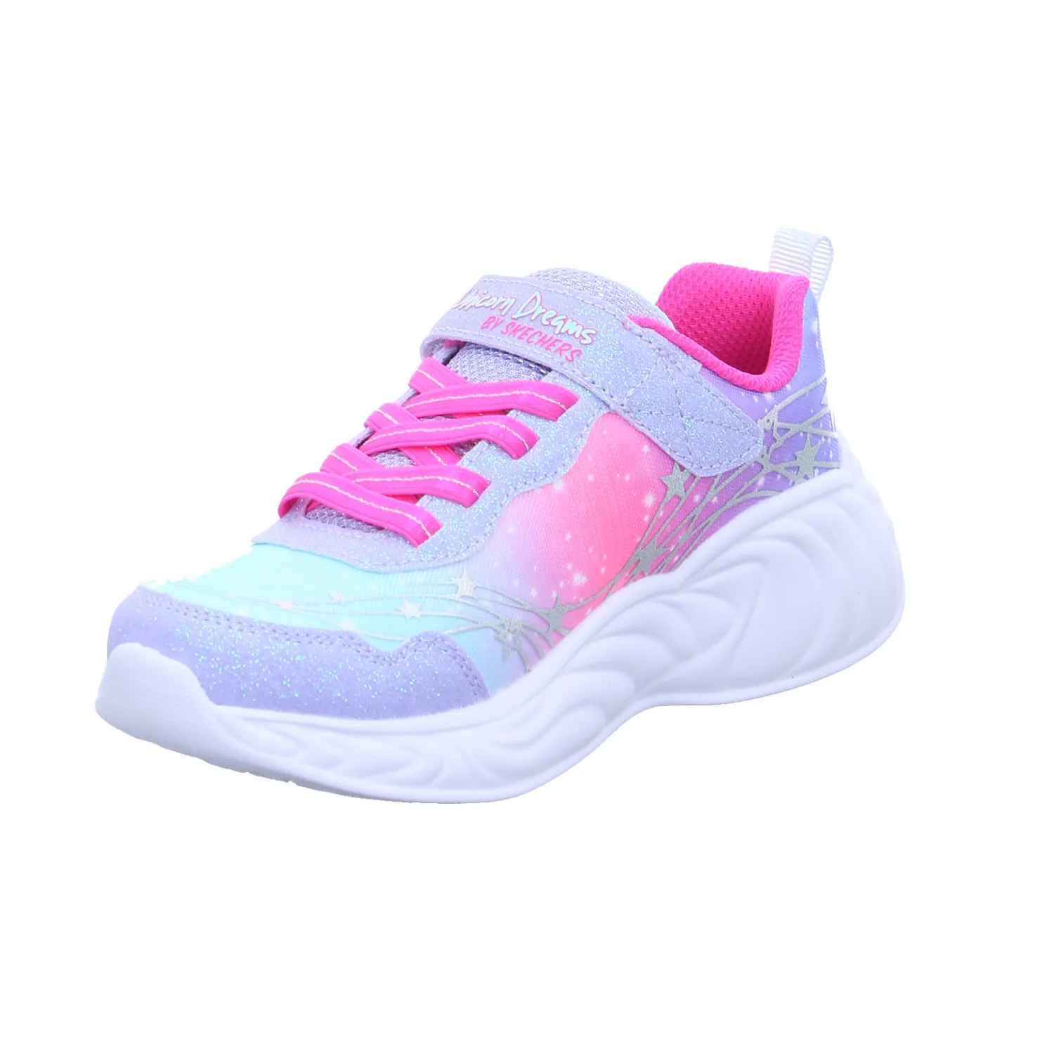SKECHERS Kleinkinder-Halbschuh Klett Flieder Synthetik  Sneaker