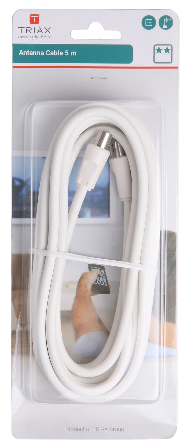 Triax antennekabel 5m (hvid)