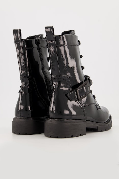 Lack-Stiefeletten, Jana Shoes, Kette, Weite H