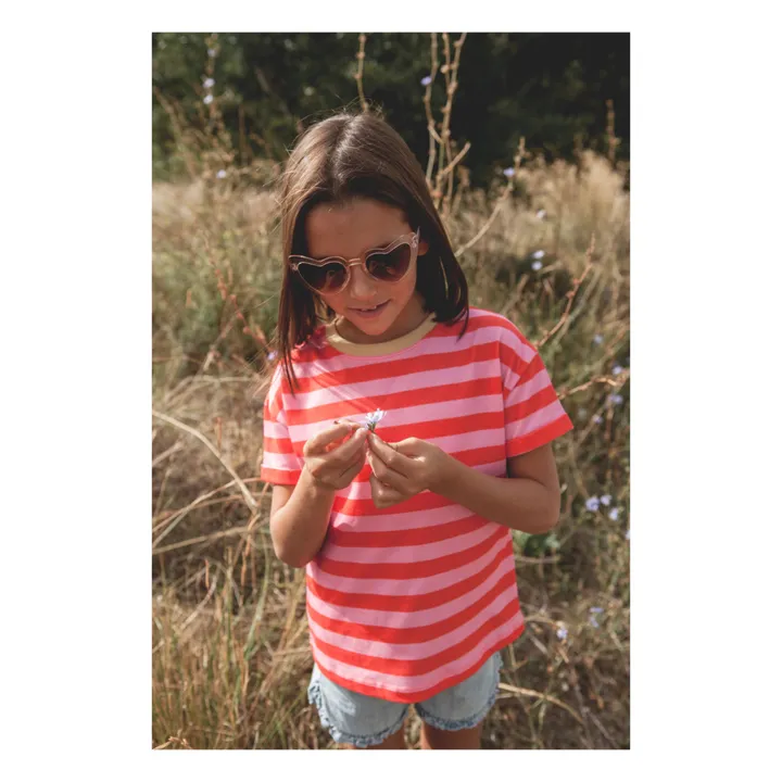 Marlot Paris T-shirt Mini Amore Rayé | Rose bonbon