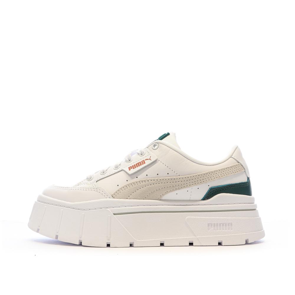 Puma Baskets Blanches/Vert Femme Puma Mayze Stack