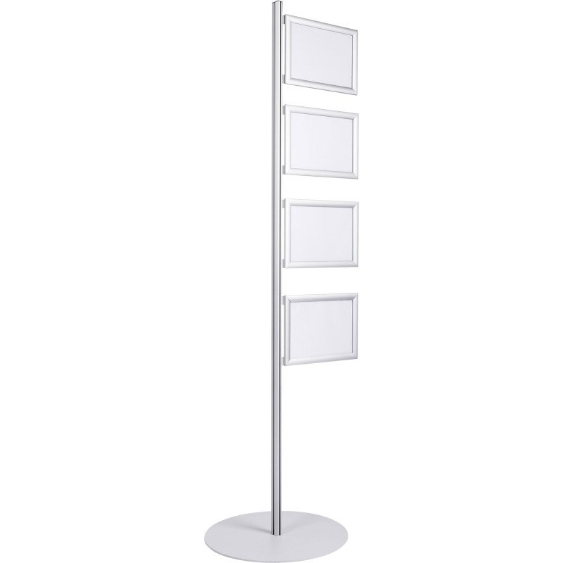 Panneau d'affichage autoportant à clip Bi-Office Snap Display cadre aluminium pour 4 affiches A4