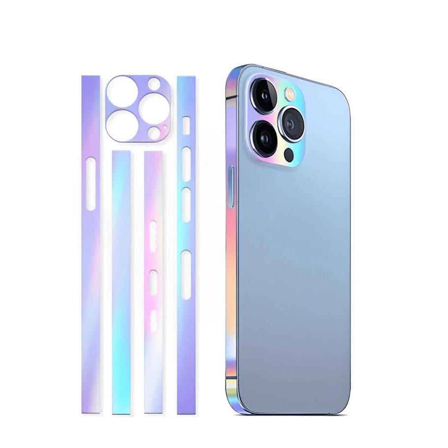 iPhone 16 Pro Max Leuchtende Skin Sticker PVC Klebefolie für Rahmen   Kamera - Bunt