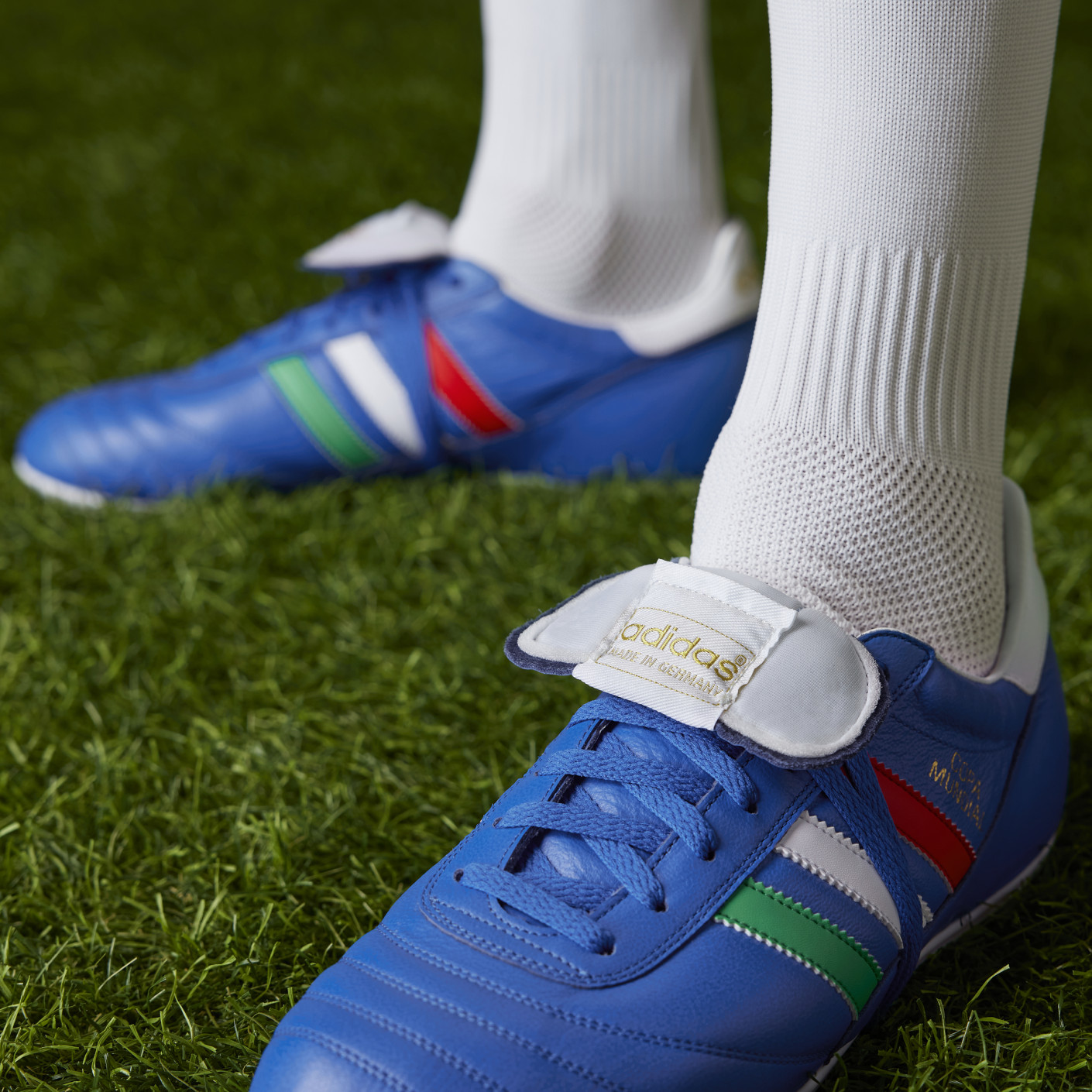 Adidas Copa Mundial Italië Gras Voetbalschoenen (FG) Blauw Groen Wit Rood