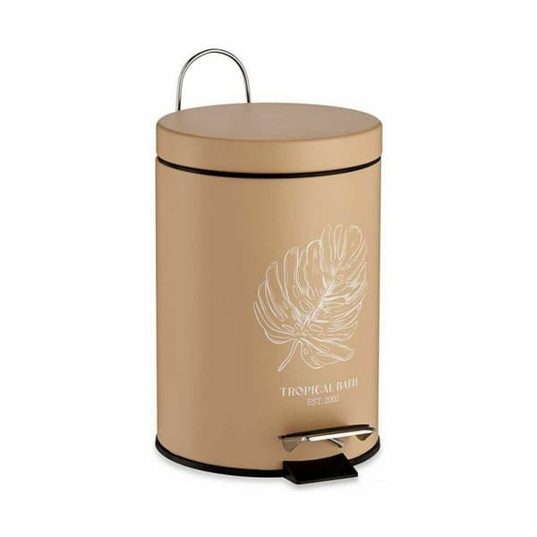Pedal Berilo Tropical Bath Hvit Beige Stål Plast 3 L (6 enheter)