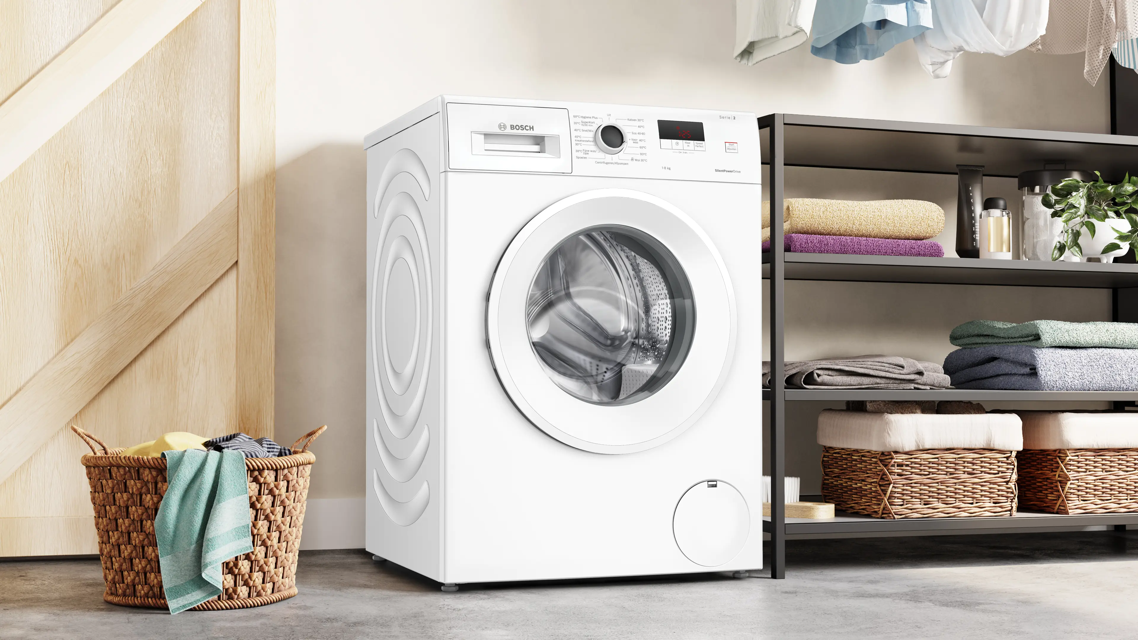 Serie 2 Wasmachine, voorlader 8 kg max. 1400 rpm