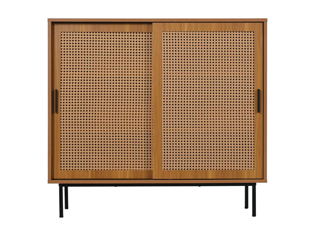 Buffet à portes coulissantes avec étagères réglables,d100cm×h90cm