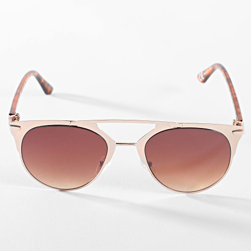 Lunettes De Soleil Doré Marron Dégradé