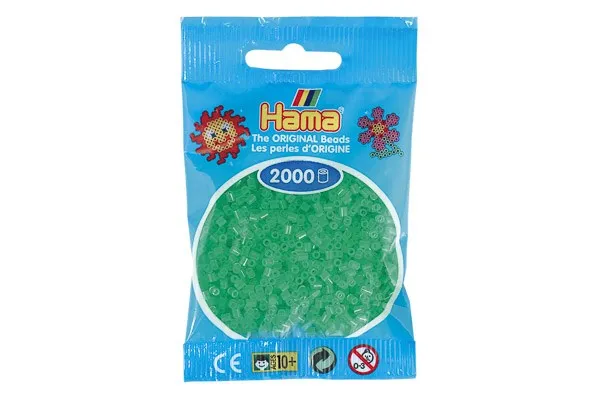 Hama mini perler 2000 stk. neon grøn