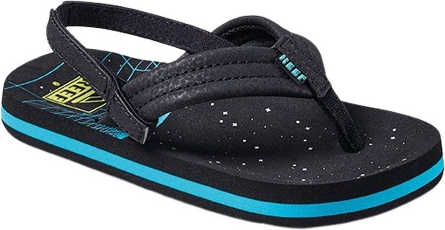 Reef Little Ahi teenslippers met hielbandje donkerblauw Jongens Textiel 28
