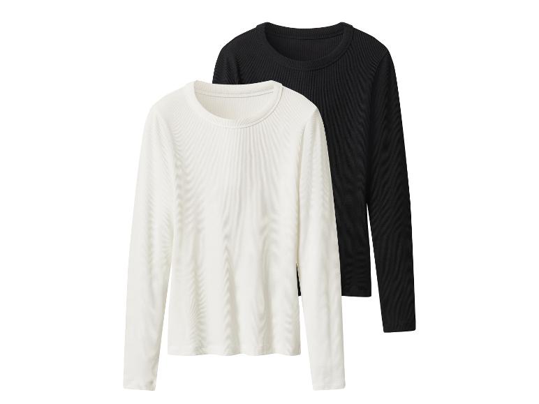 2 Geribde dames shirts