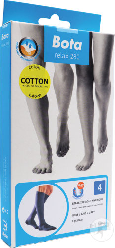 Bota Relax 280 Coton Bas Jarret Gris Taille N4 Paire 1
