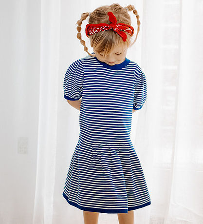 Fliink Kjole - Strik - Anchor - Mazerine Blue m. Striber
